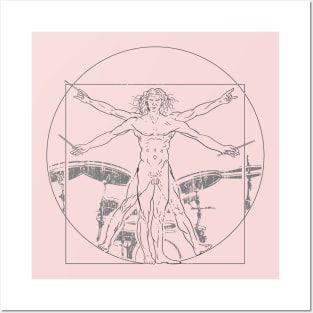 Vitruvian Drummer Da Vinci Posters and Art